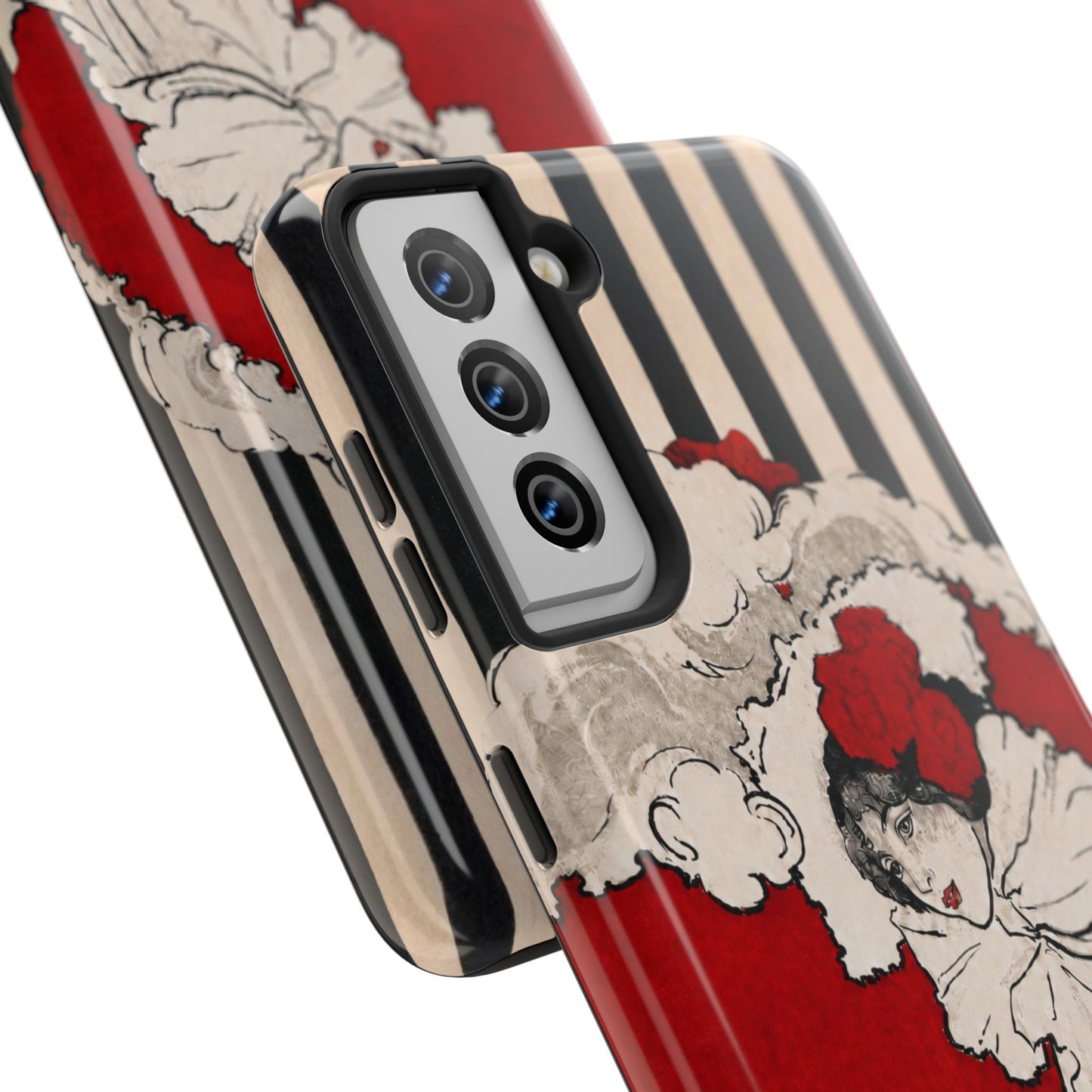 Art Nouveau Woman in Red Hat Tough Phone Cases