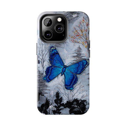 Blue Butterfly Tough Phone Cases