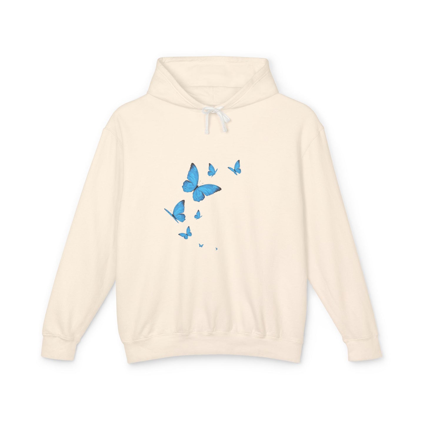 Blue Butterfly Luck - Unisex Lightweight Hoodie