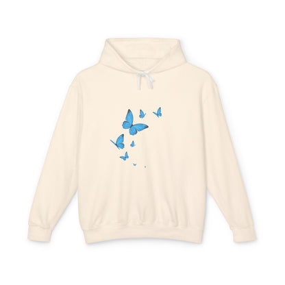 Blue Butterfly Luck - Unisex Lightweight Hoodie
