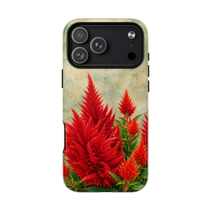 Scarlet Celosia Tough Magnetic Cases for iPhones