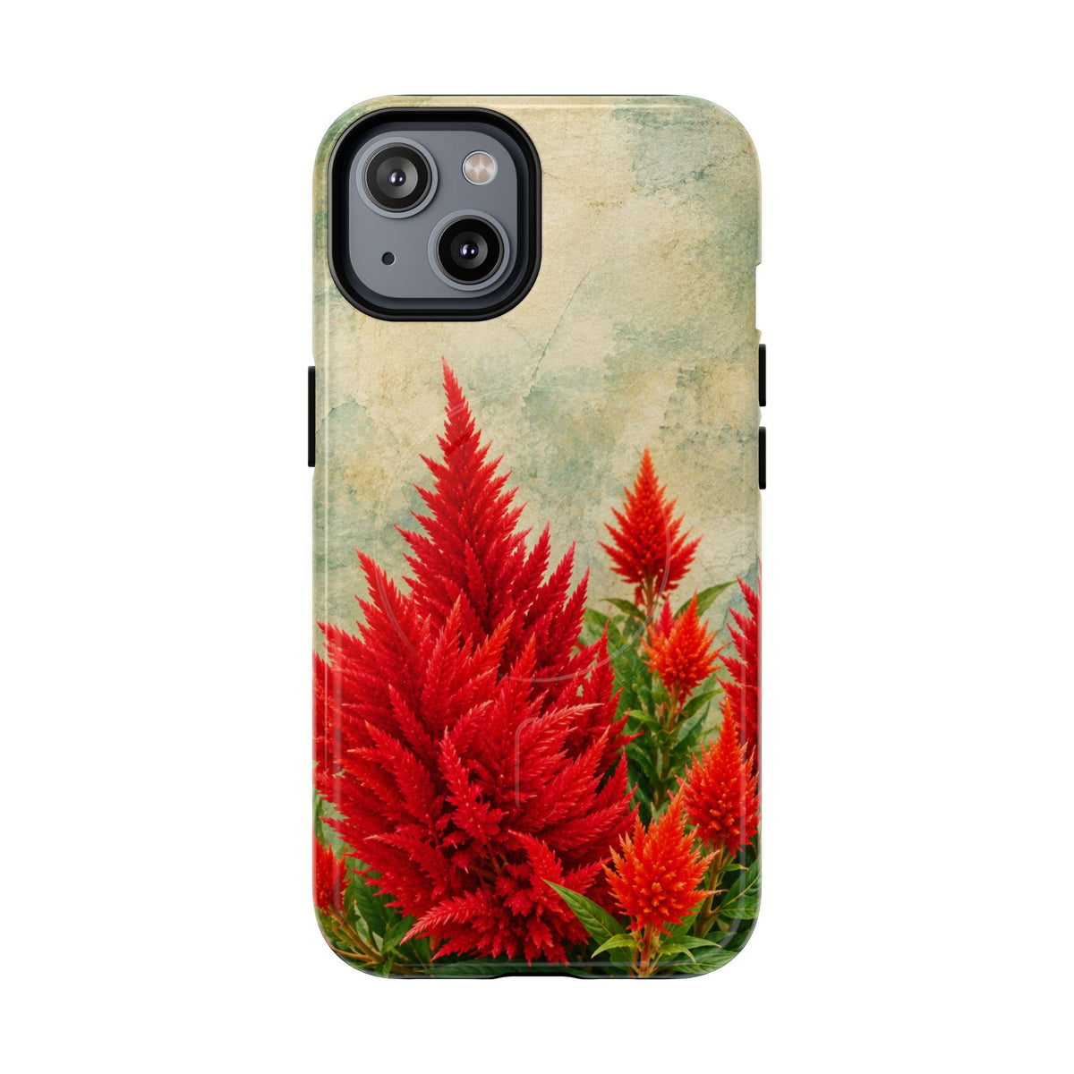 Scarlet Celosia Tough Magnetic Cases for iPhones