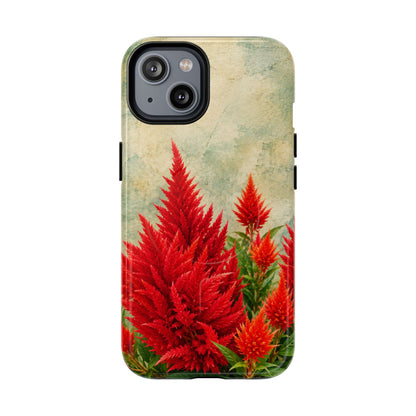 Scarlet Celosia Tough Magnetic Cases for iPhones