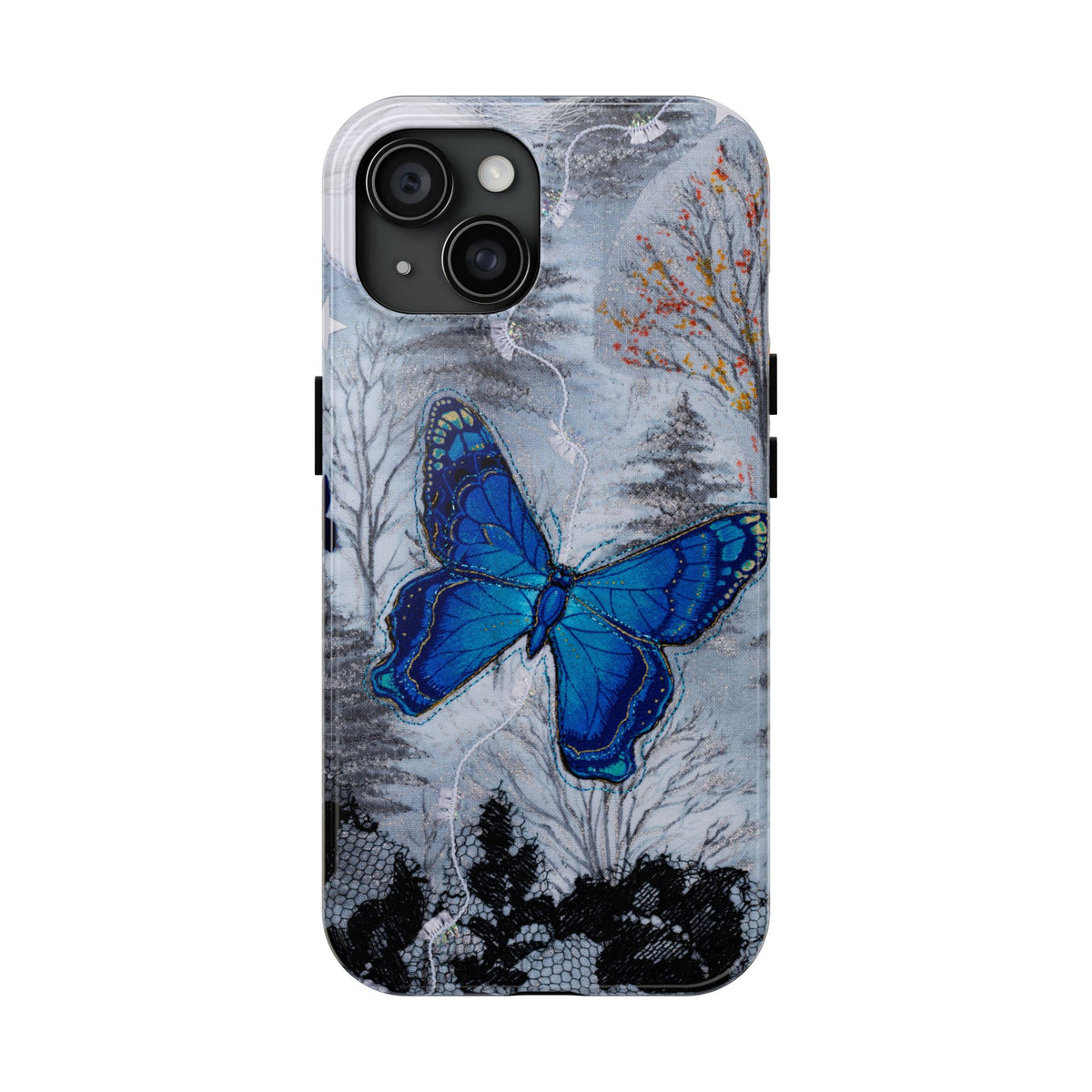Blue Butterfly Tough Phone Cases