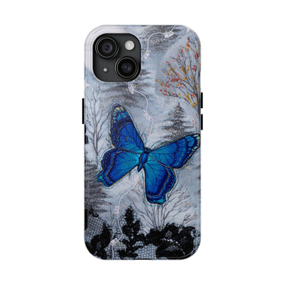 Blue Butterfly Tough Phone Cases