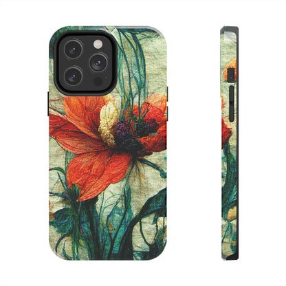 Red Flower Tough Phone Cases