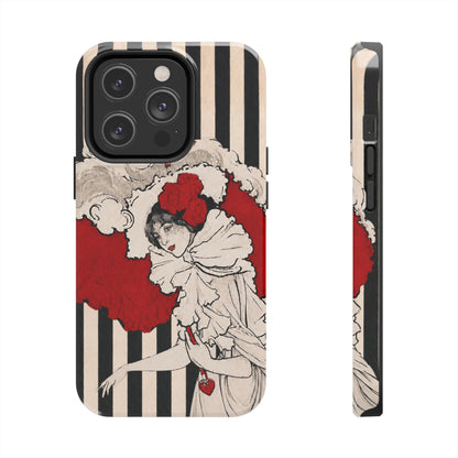 Art Nouveau Woman in Red Hat Tough Phone Cases