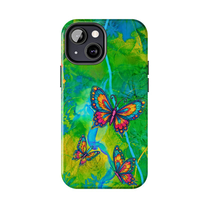 Morning Meditation - Butterfly Garden Tough Phone Case