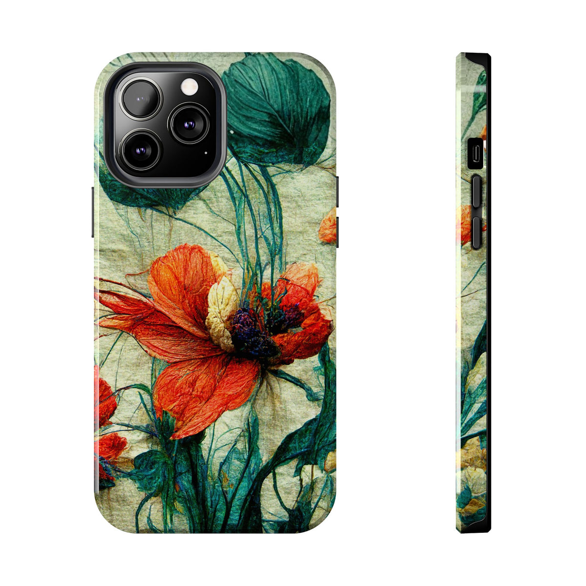 Red Flower Tough Phone Cases