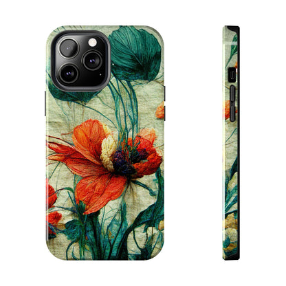 Red Flower Tough Phone Cases