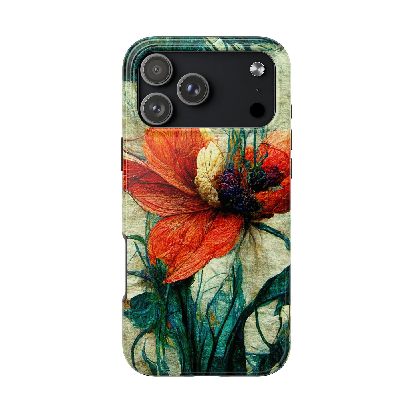 Red Flower Tough Phone Cases