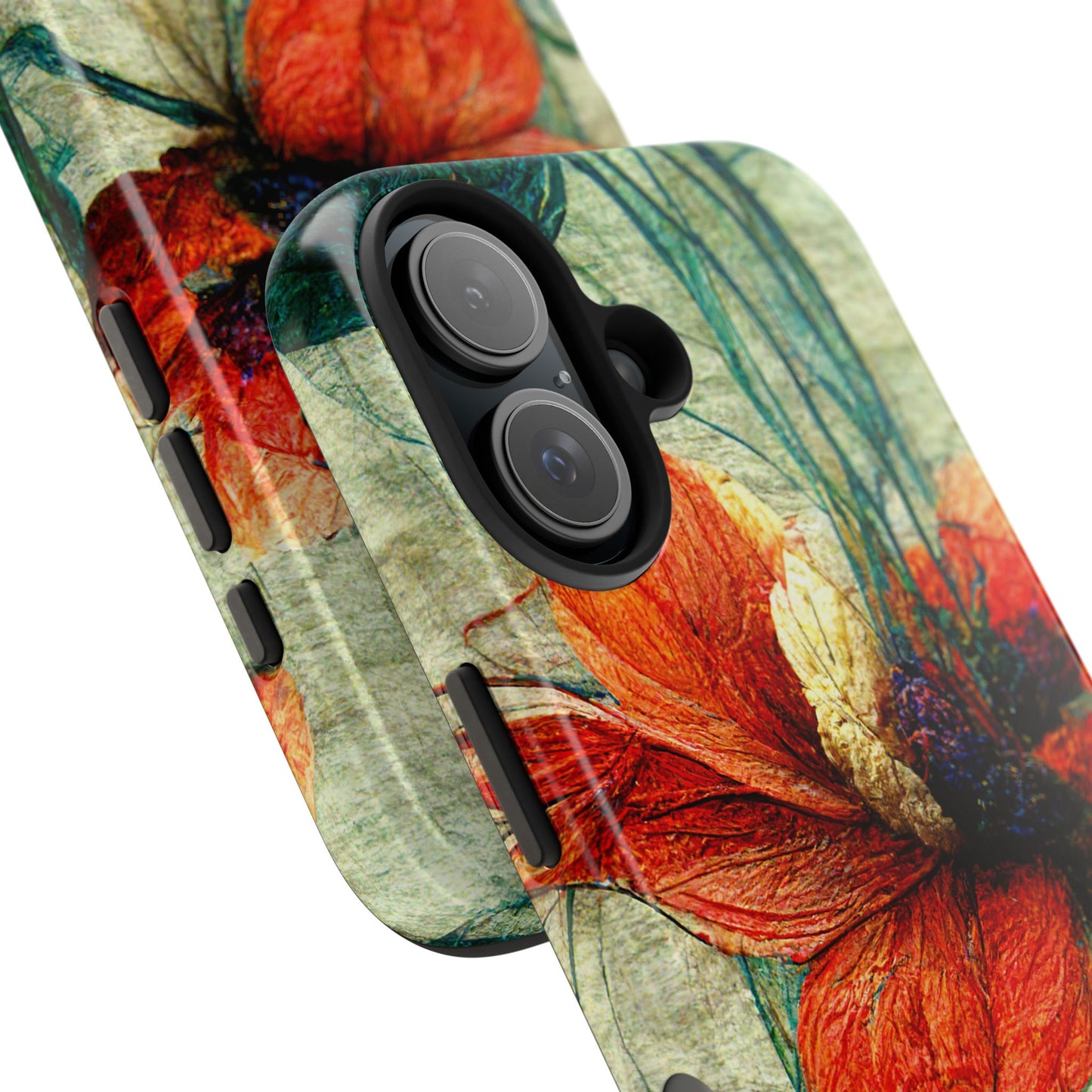 Red Flower Tough Phone Cases