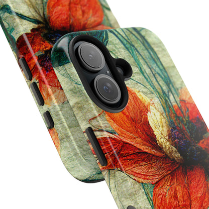 Red Flower Tough Phone Cases