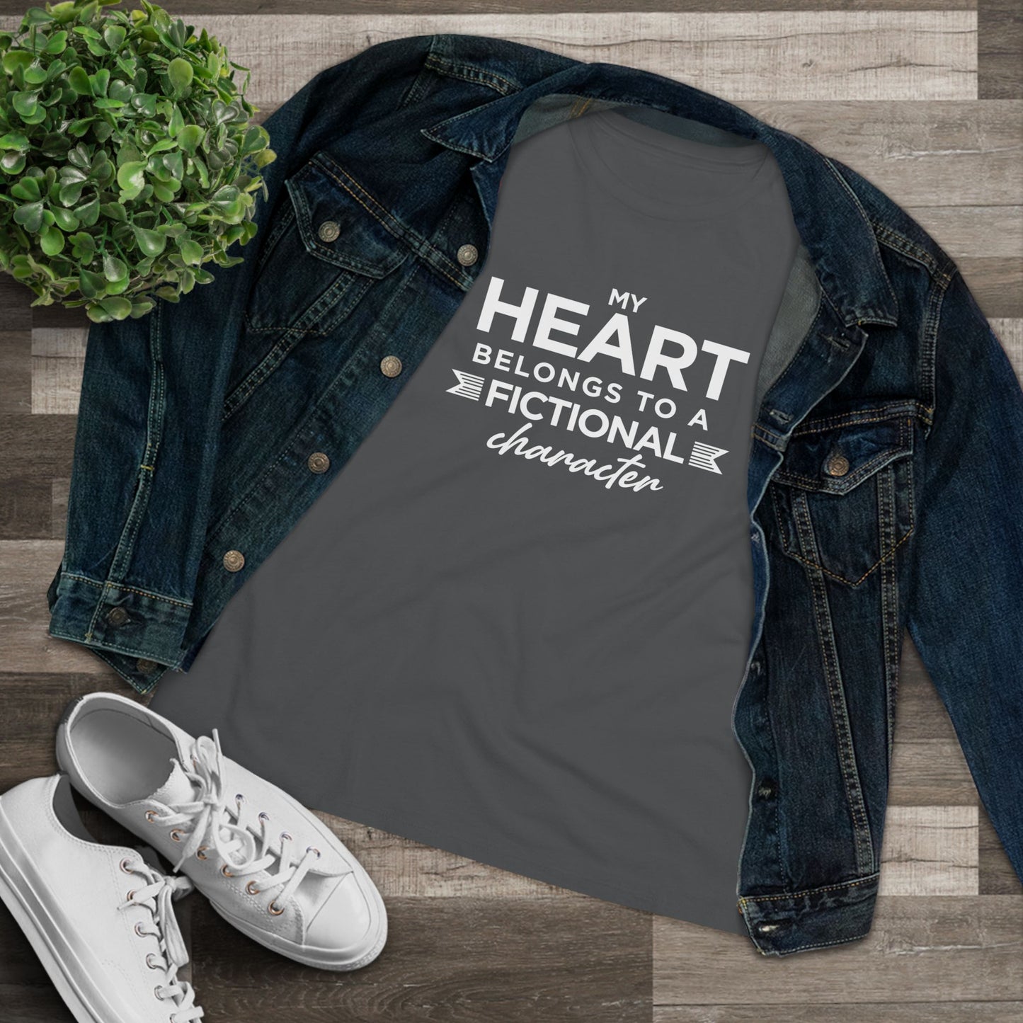 My Heart Belongs to a Fictional Character - Women's Cotton Tee
