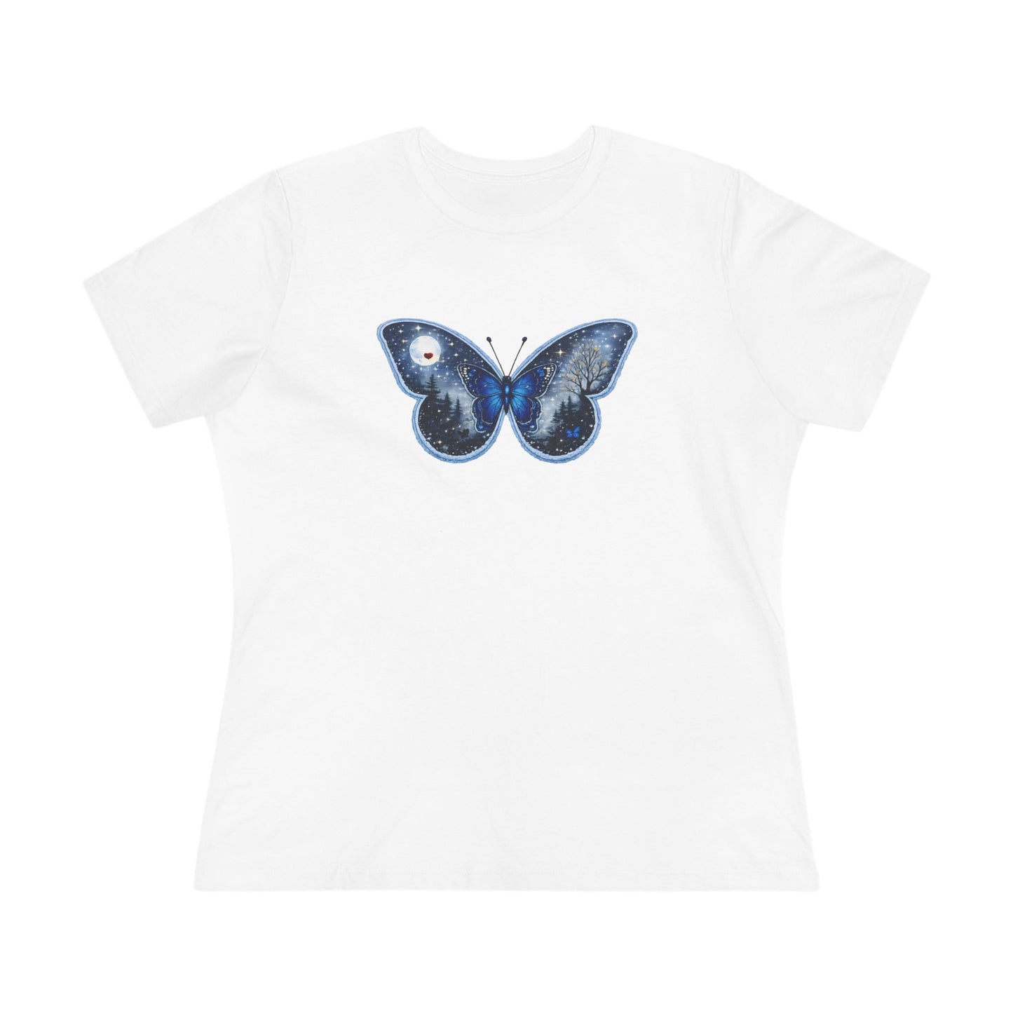 Blue Butterfly Artful Tee - Butterfly Dreamscape