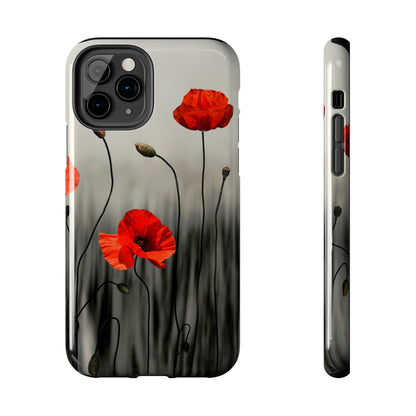 Poppy Modern Art Tough Phone Cases