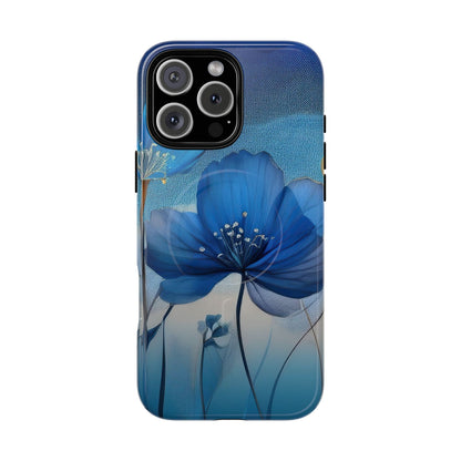 Blue Floral MagSafe Phone Cases