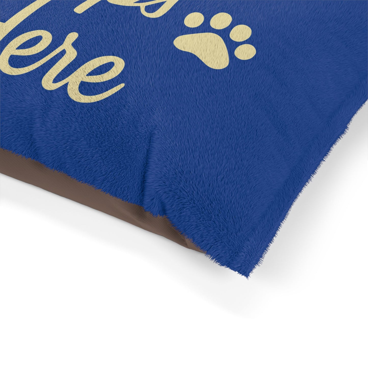 Cozy Pet Bed, The Real Boss Sleeps Here - in Blue