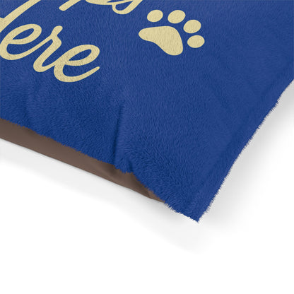 Cozy Pet Bed, The Real Boss Sleeps Here - in Blue