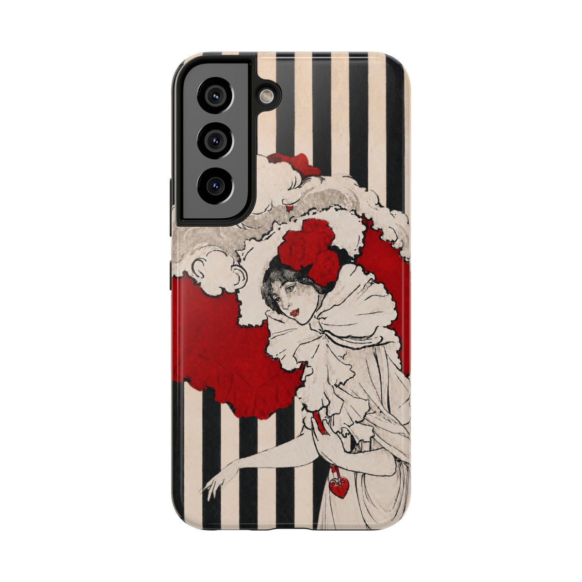 Art Nouveau Woman in Red Hat Tough Phone Cases