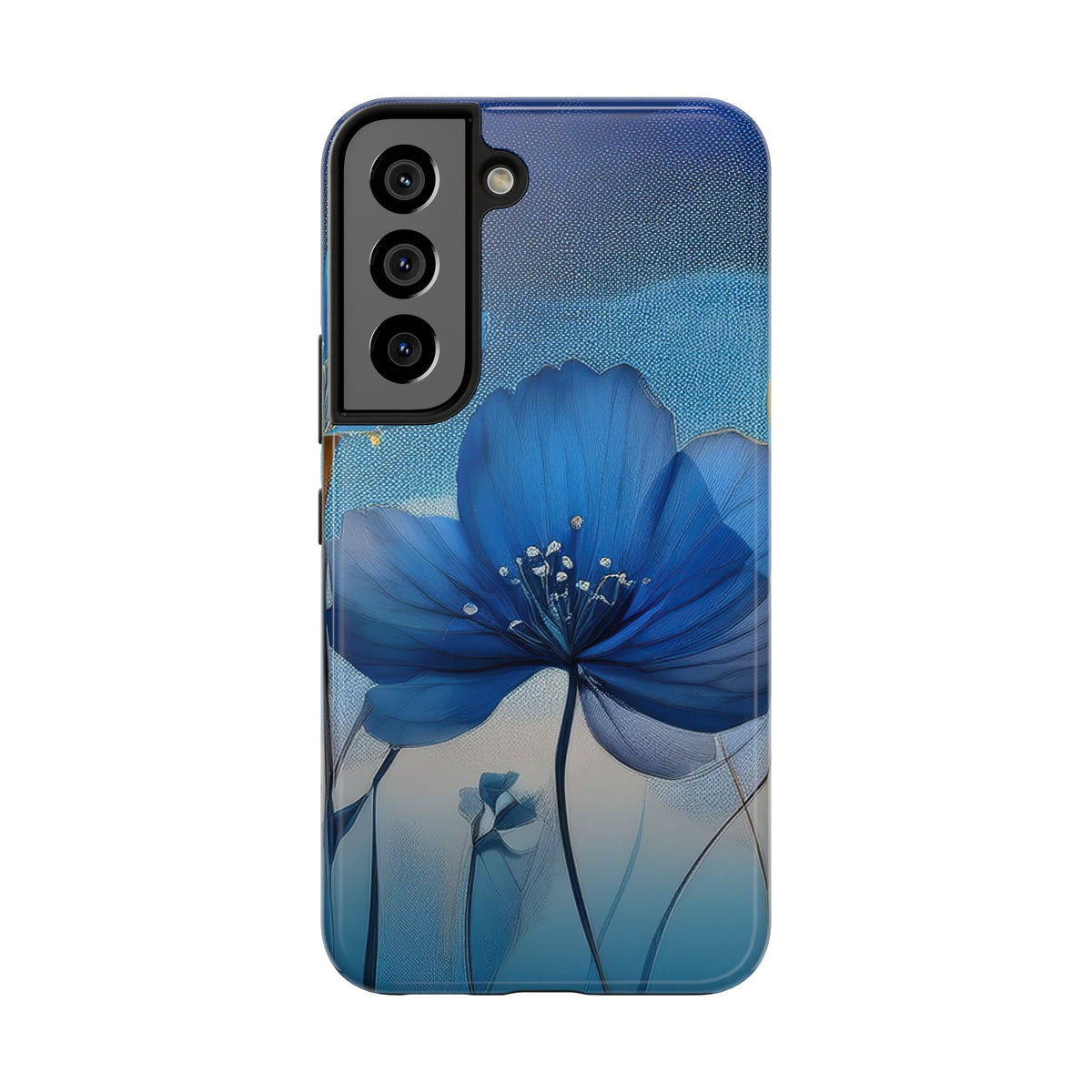 Blue Floral Tough Phone Cases