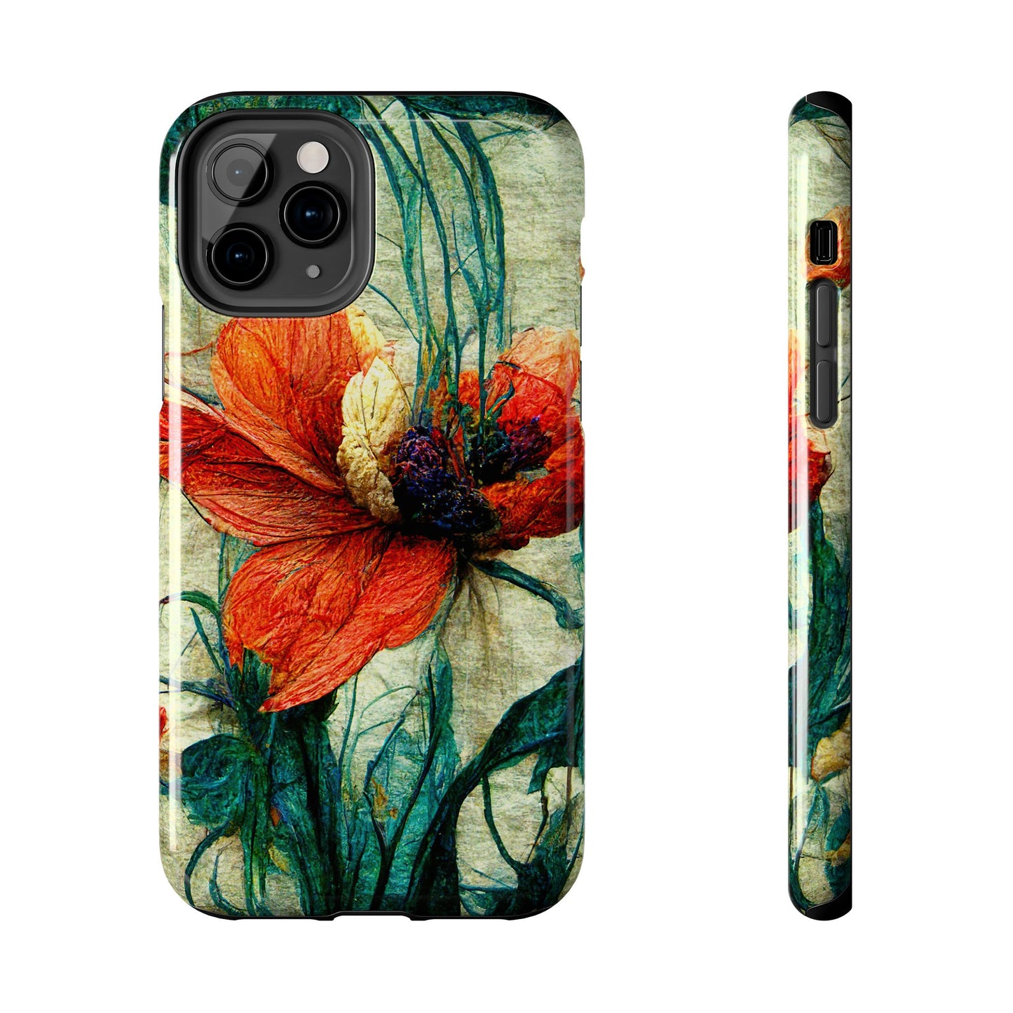 Red Flower Tough Phone Cases