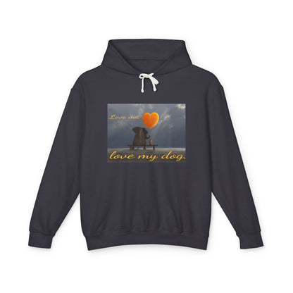 Love Me, Love My Dog - Unisex Lightweight Hoodie