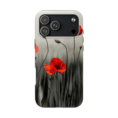 Poppy Modern Art Tough Phone Cases