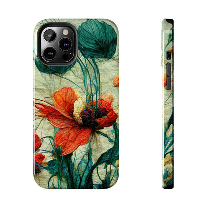 Red Flower Tough Phone Cases