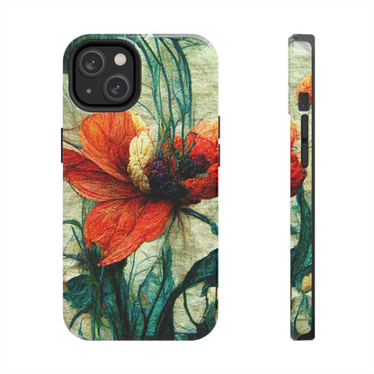Red Flower Tough Phone Cases