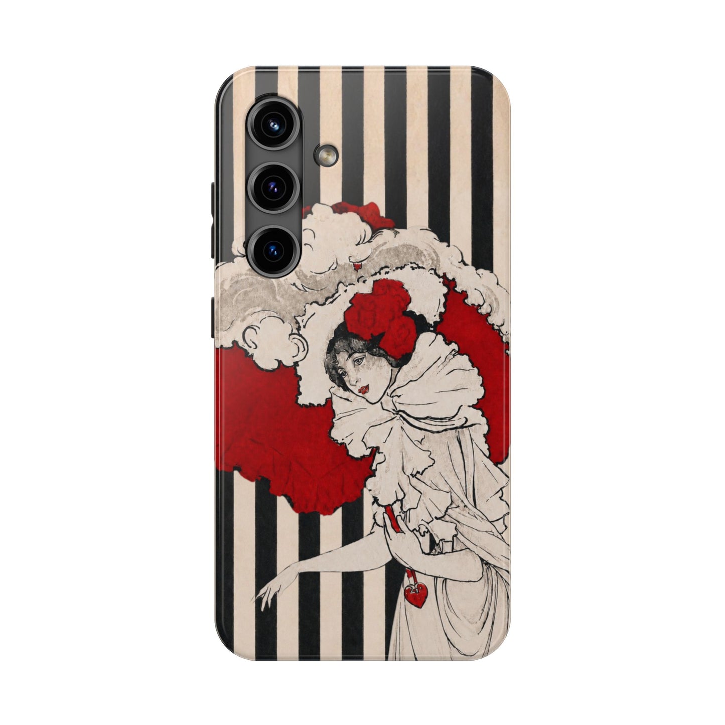 Art Nouveau Woman in Red Hat Tough Phone Cases