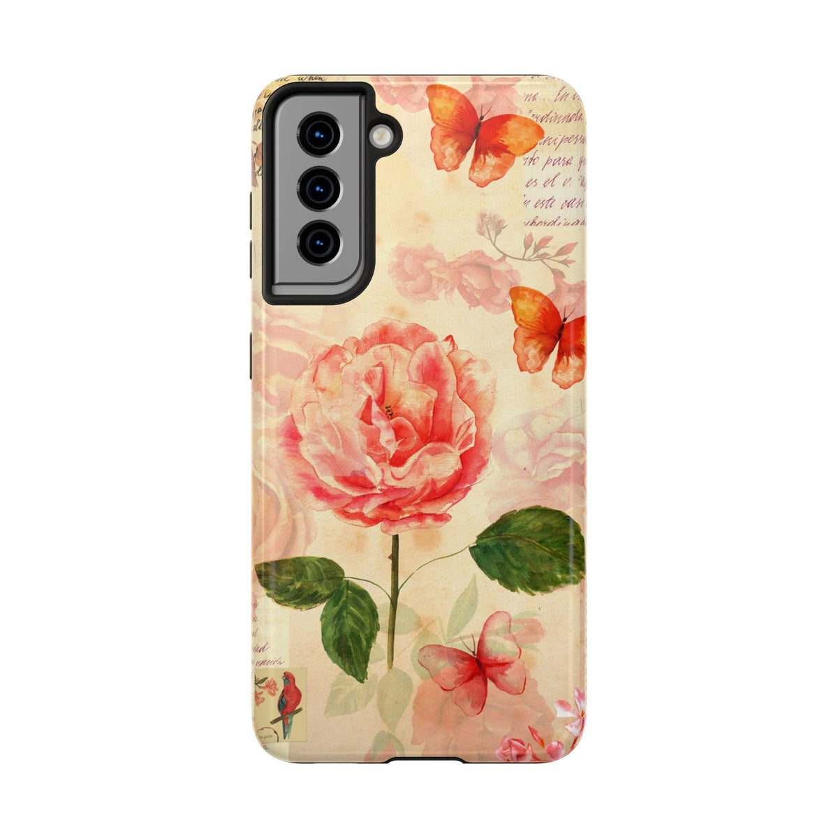 Vintage Rose & Butterflies Tough Phone Case