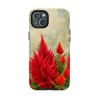 Scarlet Celosia Tough Magnetic Cases for iPhones
