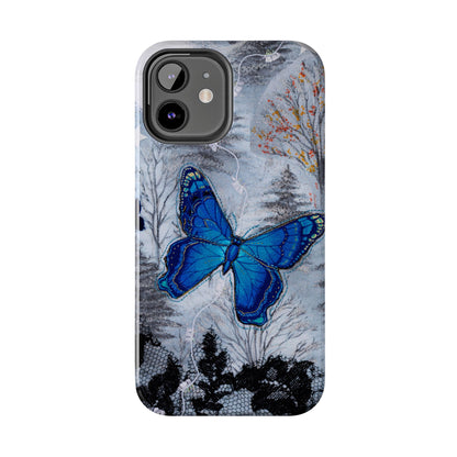Blue Butterfly Tough Phone Cases