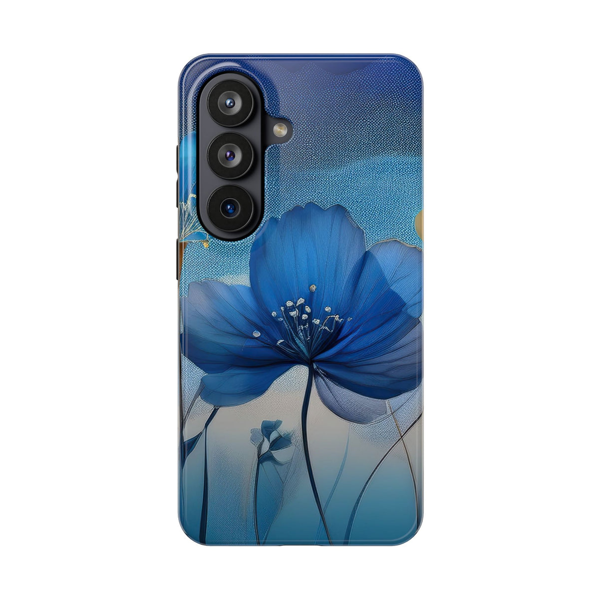 Blue Floral Tough Phone Cases
