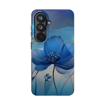 Blue Floral Tough Phone Cases