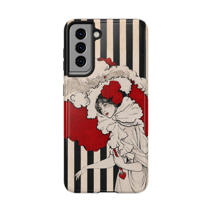 Art Nouveau Woman in Red Hat Tough Phone Cases