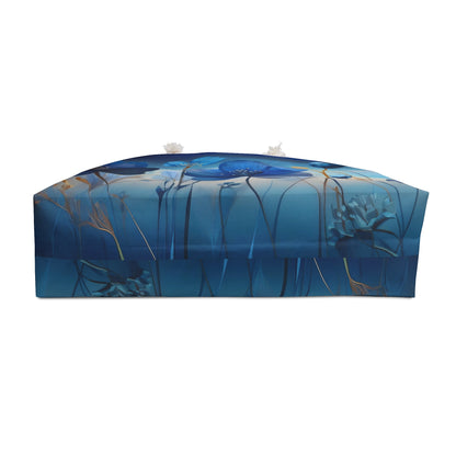 Floral Blue Weekender Bag | Travel Tote
