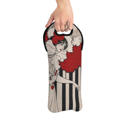 Art Nouveau Woman in Red Hat Wine Tote Bag