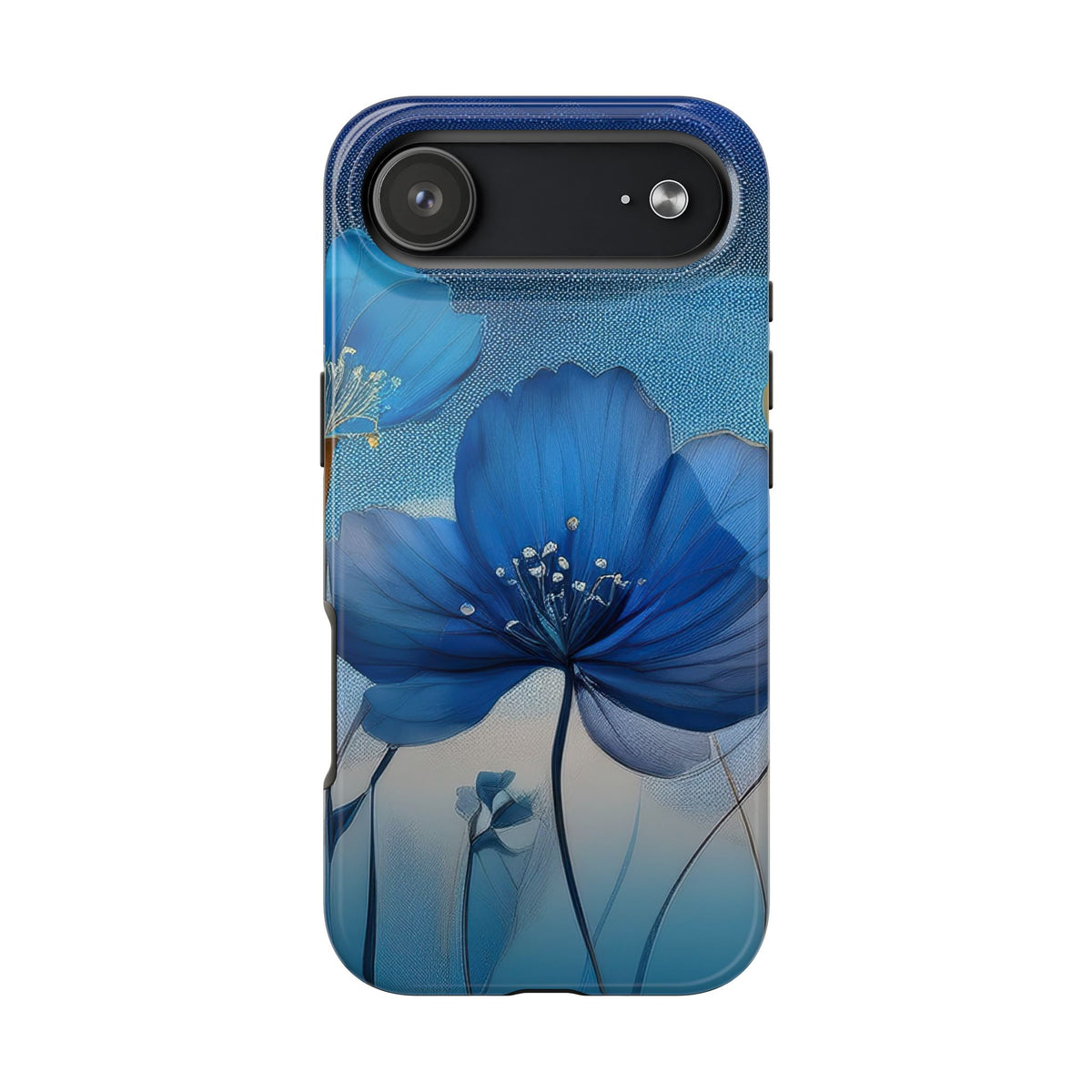 Blue Floral Tough Phone Cases