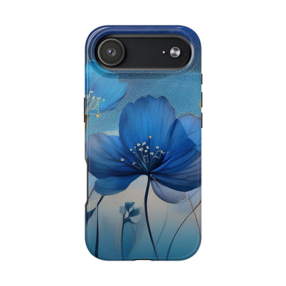 Blue Floral Tough Phone Cases