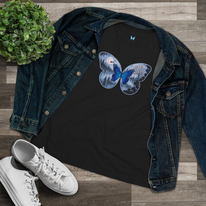 Blue Butterfly Artful Tee - Butterfly Dreamscape