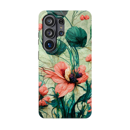 Helen Elizabeth Oriental Poppy Coral Magnetic Phone Cases - Samsung S26