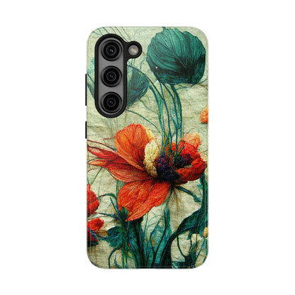 Red Flower Tough Phone Cases