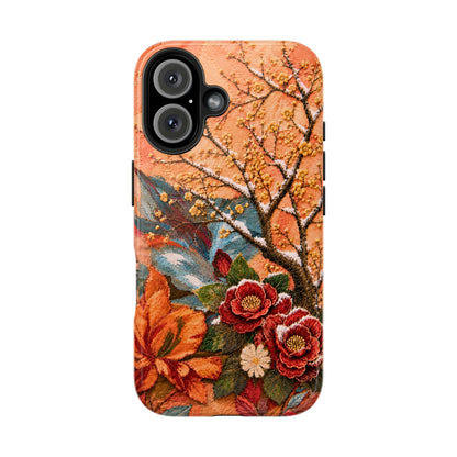 A Flower in Winter - Floral Vintage Tough Phone Case