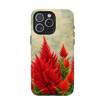 Scarlet Celosia Tough Magnetic Cases for iPhones