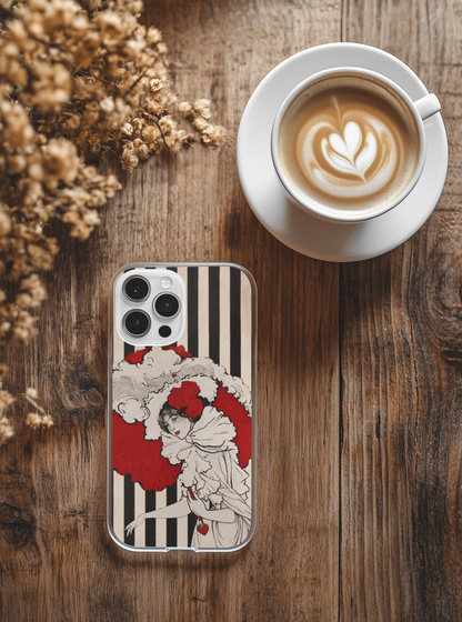 Art Nouveau Woman in Red Hat Tough Phone Cases